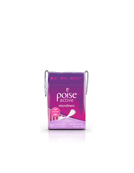 Poise Active Microliners 10 pack  Ally's Basket - Direct from Aust