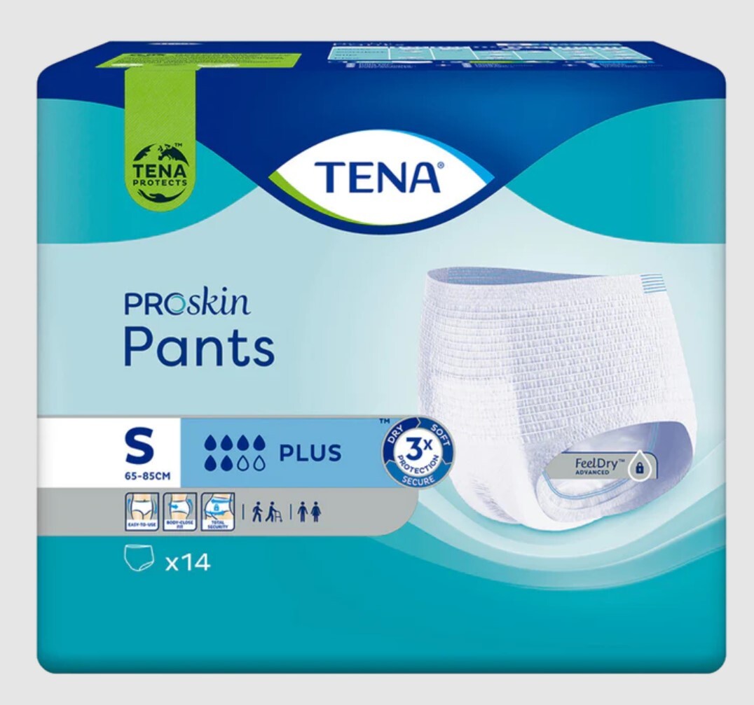 Tena Pants Proskin Small Plus (65-85cm) 6D Pack of 14's