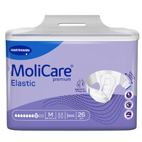 Molicare Premium Elastic 8D Medium (85 - 120cm, 3144mL) Pack of 26's