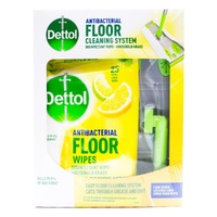 Dettol Floor Cleaning System X1 Mop System Extra Large Citrus Floor Wipes Pack of 25's