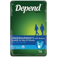 Depend Undergarments Unisex 16's