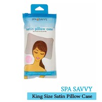 Spa Savvy Satin Pillow King Size Smooth Silky Pillow Sleeve Case Soft Cover