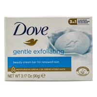 Dove Beauty Cream Soap Bar for Renewed Skin Gentle Exfoliating 3 in 1 90g