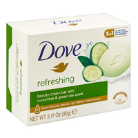 Dove Soap Bar Refreshing Beauty Cream Bar with Cucumber & Green Tea Scent 90g