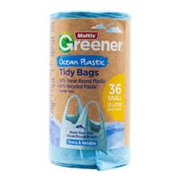 Multix Greener Ocean Plastic Tidy Bags 12L 45x44cm Pack of 36