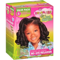 African Pride Dream Kids Olive Miracle 4-Touch-Up Relaxer Kit Regular