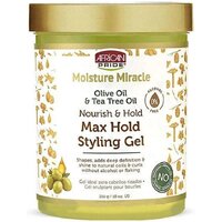 African Pride Moisture Miracle Olive Oil & Tea Tree Oil Max Hold Styling Gel 510g(18oz)