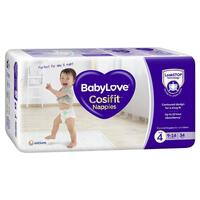 BabyLove Nappies Size 4 Toddler 9 - 14KG (3 x 34) 102's