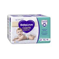 BabyLove Nappies Size 2 Infant 3 - 8KG (2 x 44) 88's