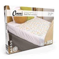 Conni Reusable Bed Pad with Tuck-ins 100 x 100cm - Organic Print