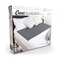 Conni X-wide Reusable Bed Pad with Tuck-ins 153 x 85cm Charcoal