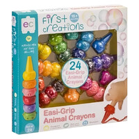 Educational Colours First Creations Easi-Grip Animal Crayons Set of 24