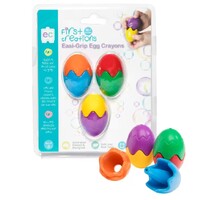 First Creations Easi-Grip Egg Shaped Crayons Assorted Pack of 3's